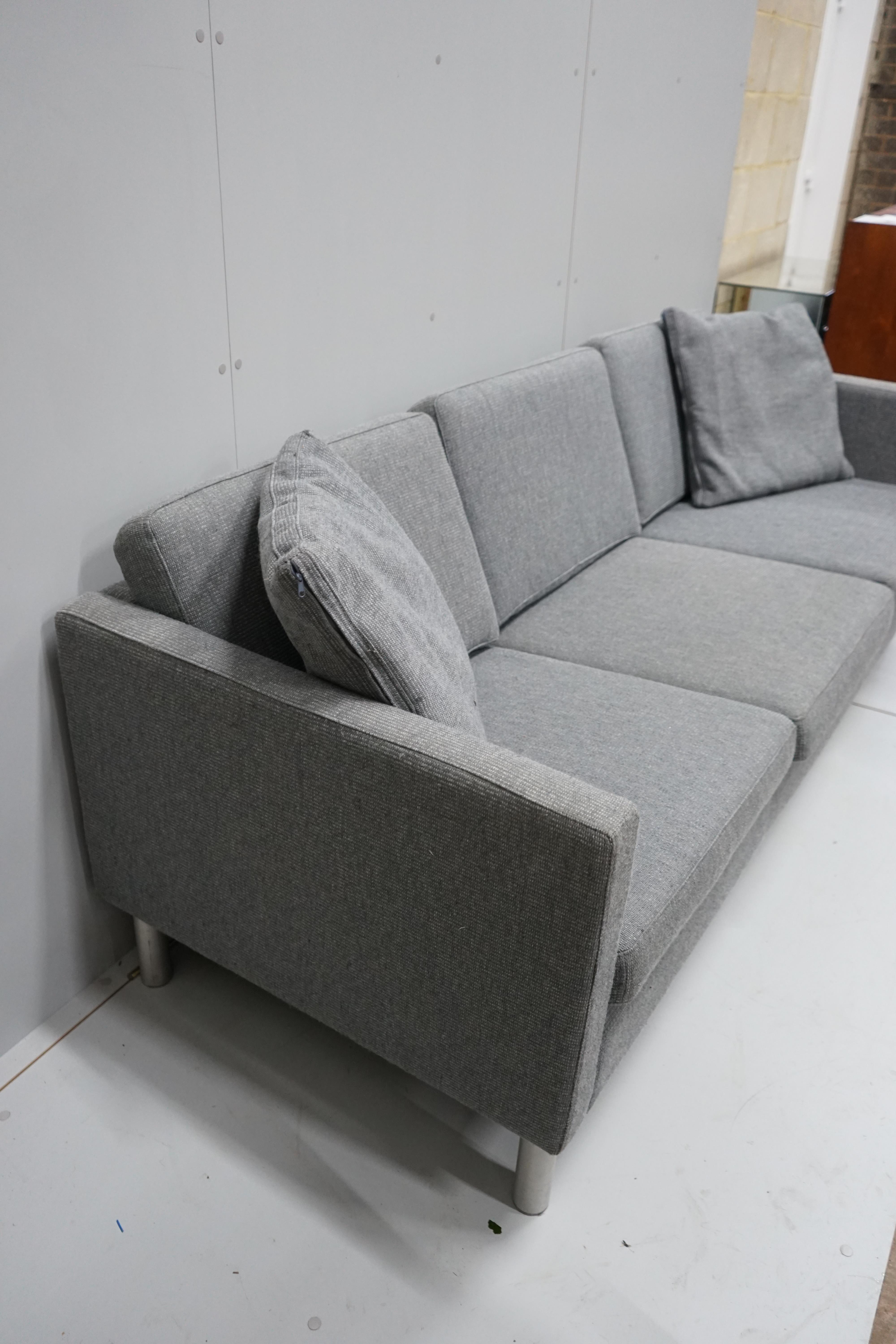 A contemporary Swedese “Solid” three seater settee, length 210cm, depth 80cm, height 78cm